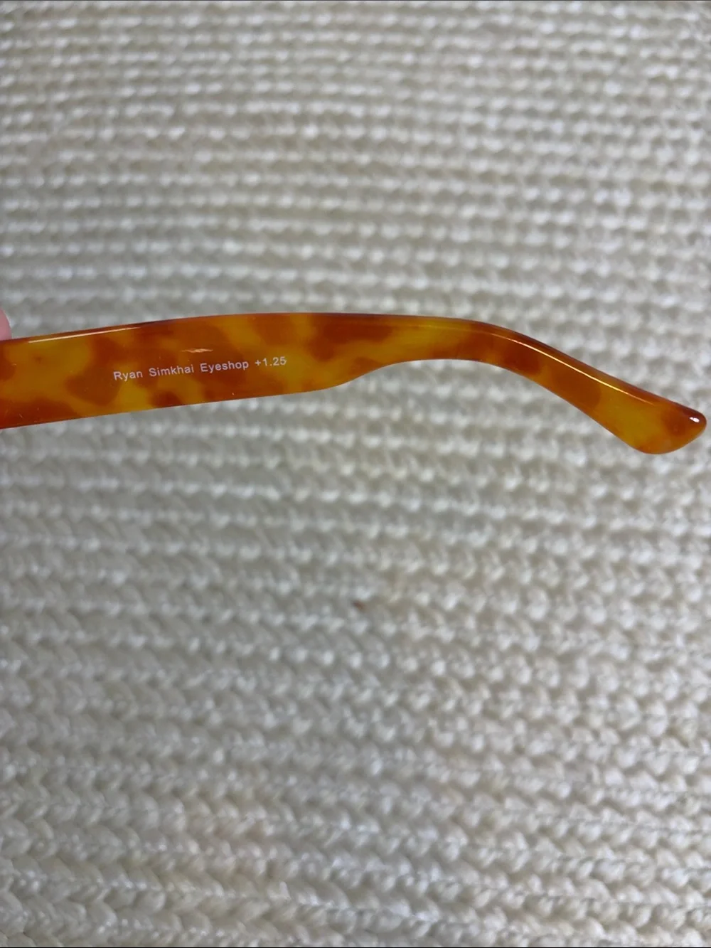 Ryan Simkhai Women’s Amber Tortoiseshell Square Reading Frame Glasses +1.25